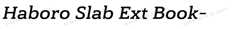 Haboro Slab Ext Book字体转换